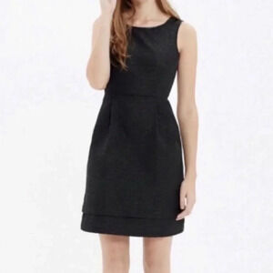 Madewell Lowlight Black Gold Shimmer Dot Dress